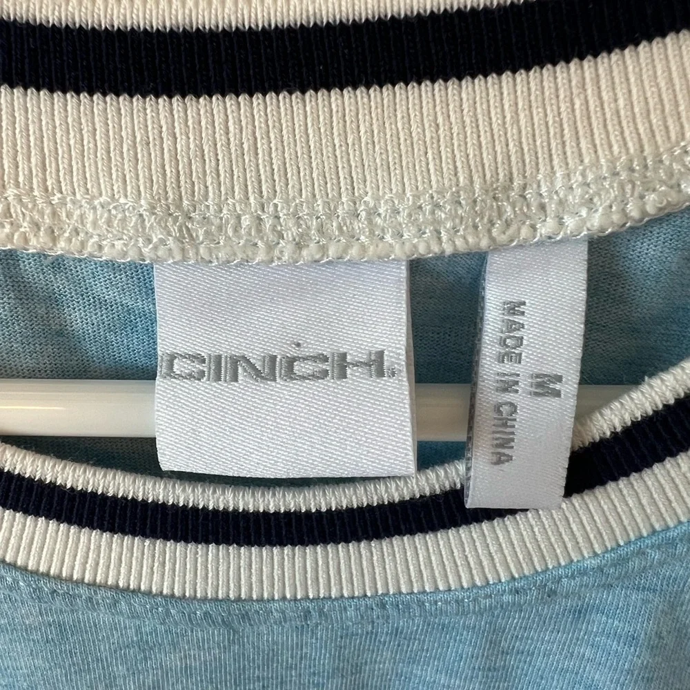 Cinch Western Boyfriend Striped T-Shirt Cowgirl Graphic Tee Crewneck Relaxed - Picture 5 of 6